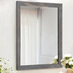 AAZZKANG Wooden Mirror Rectangle Rustic Mirrors by AAZZKANG