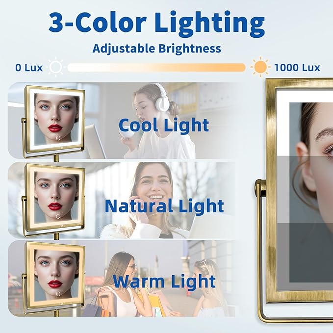 Ruacq Rechargeable Wall Mounted Makeup Mirror - Image 6