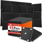 48 Pack Acoustic Panels – Sound Proof Foam Panels by TOUO