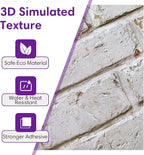 3D Peel and Stick Faux Brick Wall Panels 11.8" x 11.8" 10-Pack, Small - Image 4