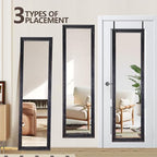 50"x16" Door Mirror, Rustic Full Length Mirror, Over The Door Hanging Mirrors - Image 4