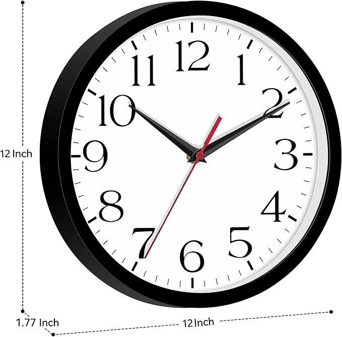 DAXSMY 12 Inch Wall Clock - Image 4