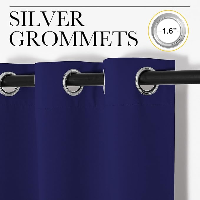 NICETOWN All Season Thermal Insulated Solid Grommet Top Blackout - Image 3