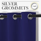 NICETOWN Navy Blue Blackout Curtains 78 inches Length - Image 2