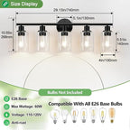Zarbitta 5-Light Bathroom Light Fixtures, Bathroom Wall Lamp - Image 8