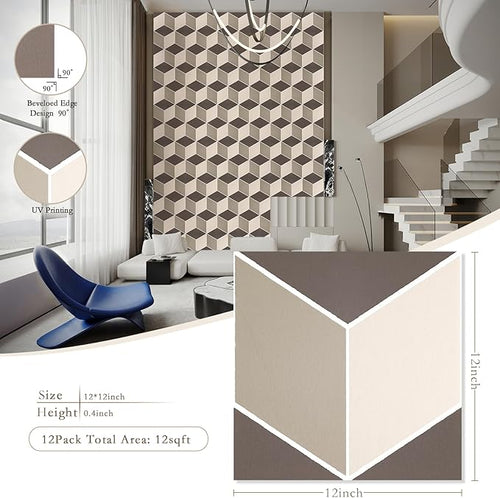 12Pack Acoustic Panels, Self-Adhesive Sound Proof Panels - Image 2