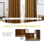 NICETOWN Gold Brown Velvet Curtains, Luxury and Soft Thermal Insulated Velvet - Image 4