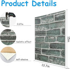 3D Wall Panels Peel and Stick in Green，20 PCS XPE Foam 3D Wallpaper, Faux Brick - Image 5