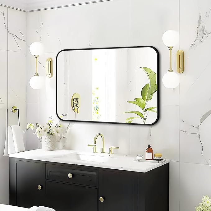Fabuday Black Bathroom Mirror for Over Sink - Image 3