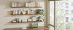 ROGMARS 60Inches Long Walnut Floating Shelves, Rustic Solid Wood Farmhouse Wall - Image 9