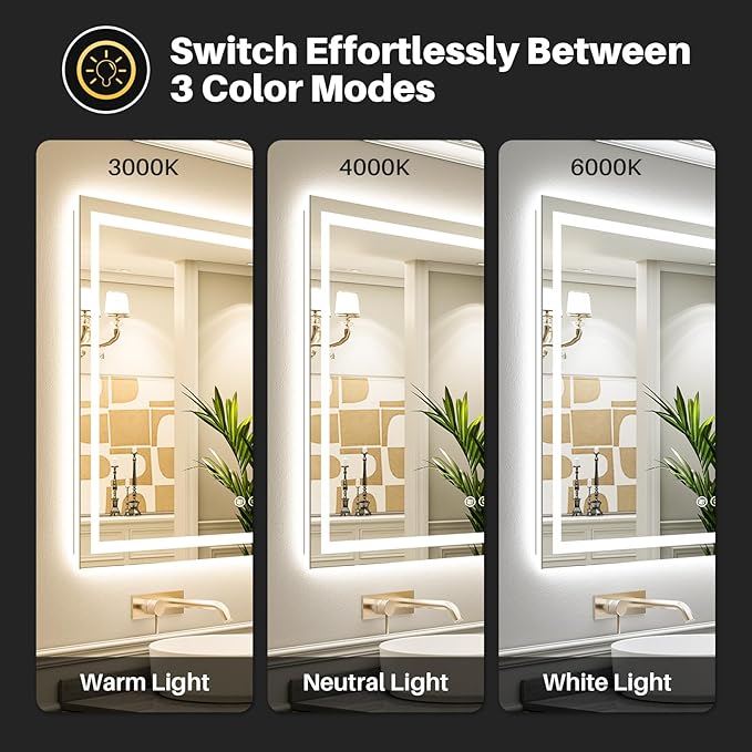 Briivue 84x32 Inch LED Bathroom Mirror - Image 4