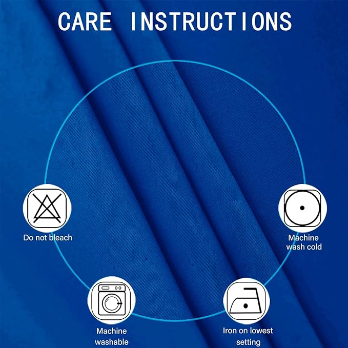 LEMOMO Royal Blue Thermal Blackout Curtains/42 x 72 Inch/Set of 2 Panels Room - Image 4