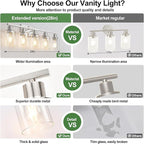 MOKATNG 5-Light Bathroom Light Fixtures, Vanity Light - Image 4