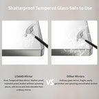 LOAAO 72X40 Inch Brushed Nickel Bathroom Mirror, Rounded Rectangle Silver Metal - Image 7