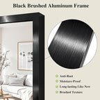 Koonmi Black Rectangle Wall Mirror, 24x32 Inch Bathroom Mirror, Aluminum Frame - Image 4