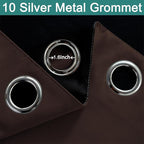 Yakamok 100% Blackout Lined Panels, Thermal Insulated Blackout Curtains - Image 6