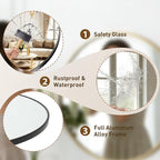 NEWBULIG 20 Inch Round Wall Mirror, Bathroom Mirror - Image 4