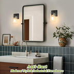 Set of 2 Wall Sconces for Bathroom, Modern Vanity Light Fixtures, Matte Black - Image 3