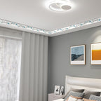HOMETITUTE Wallpaper Border Peel and Stick Blue Blossom Texture Decorative Wall - Image 4