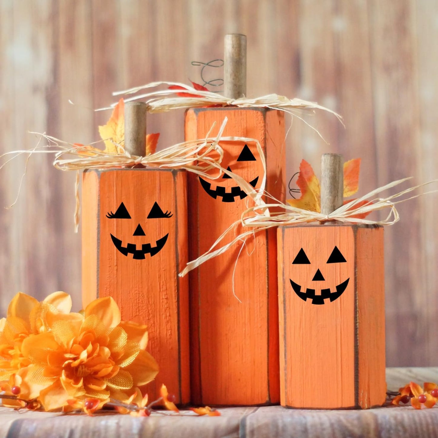 Halloween Stencils Pumpkin Face Stencils Pumpkin Stencil for Painting on Wood Door Mats Fabrics Crafts Decor