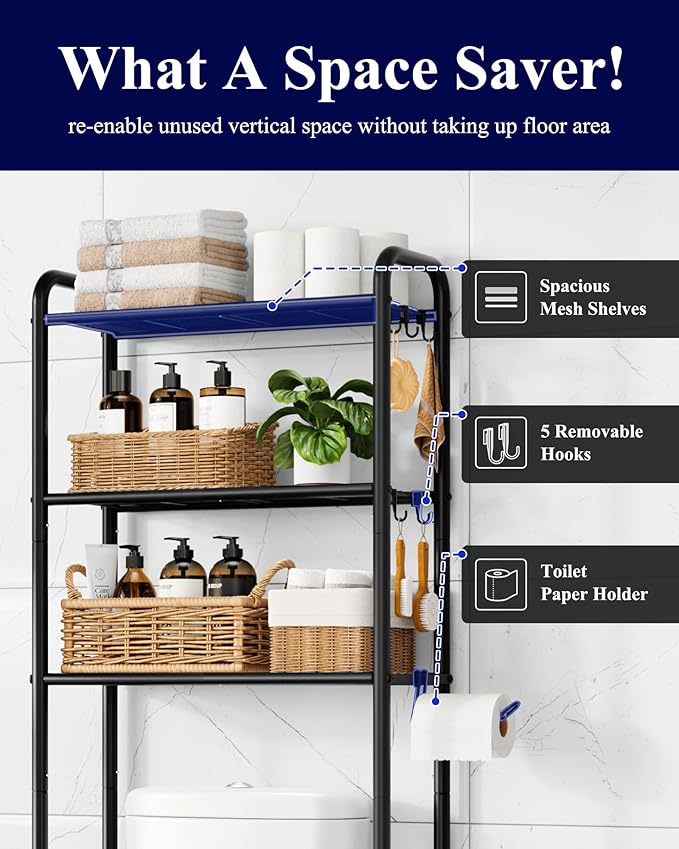 Kitsure Over Toilet Storage Rack - Image 4