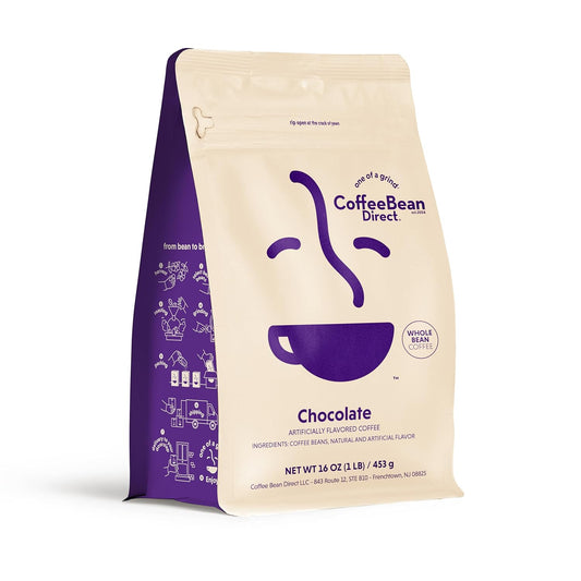Coffee Bean Direct Chocolate Flavored, Whole Bean Coffee, 1 Pound Bag (Pack of 1)