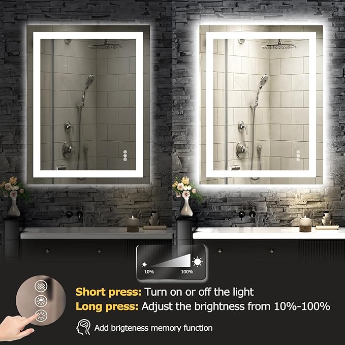 Hivone 28X32 LED Bathroom Mirror - Image 5