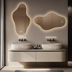 Modern Irregular LED Bathroom Mirror - Image 4