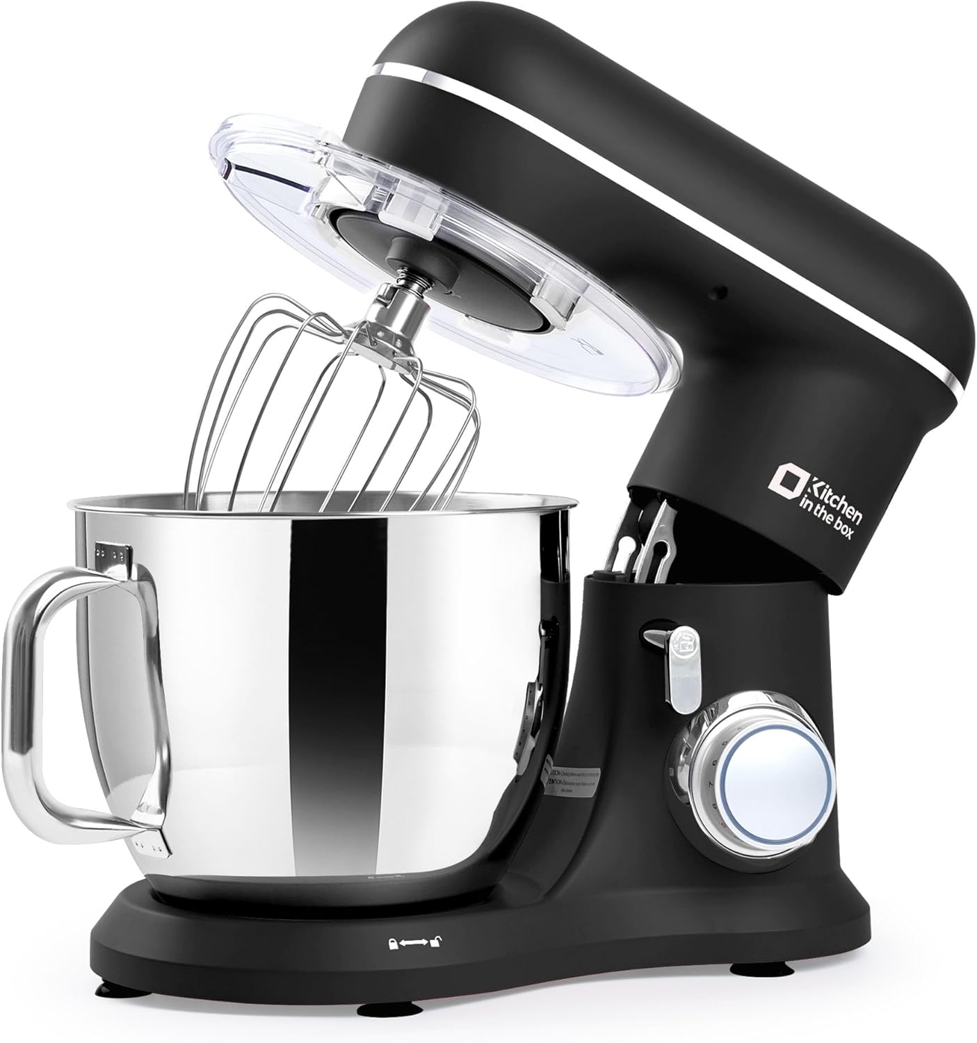 Kitchen in the box 7QT 900W 10-Speed Stand Mixer, Tilt-Head Kitchen Electric Mixer with Dough Hook, Whisk & Flat Beater(Onyx Black)