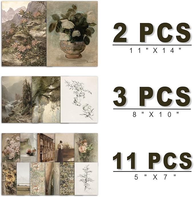 ANERZA 16 PCS Vintage Wall Art Decor, Farmhouse Wall Prints - Image 2