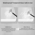 LOAAO 40x30 Inch White Metal Framed Bathroom Mirror - Image 7