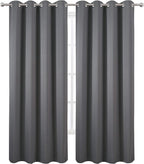 LEMOMO Grey Blackout Curtains/52 x 95 Inch/Set of 2 Panels Thermal Insulated - Image 2