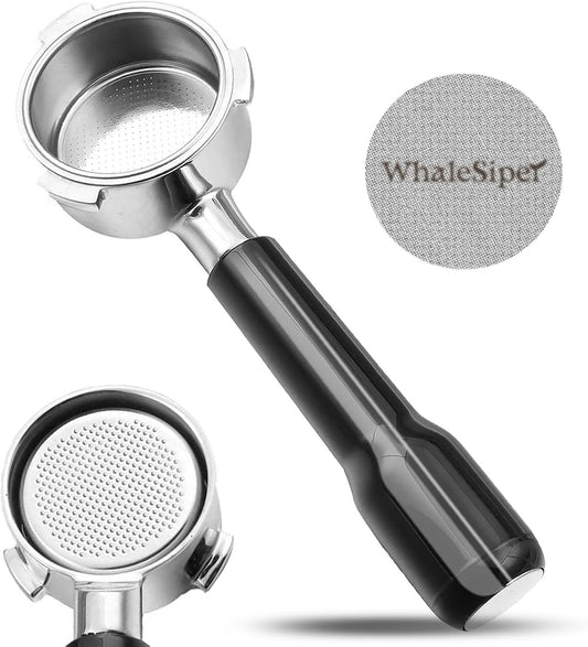 54mm Bottomless Portafilter & Puck Screen, 3-Ear Stainless Head, Compatible with Breville Barista Pro, Bambino Plus, Barista Express Impress, Infuser, Barista Touch, Duo-Temp Pro & Bambino