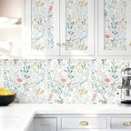 Froluya Floral Peel and Stick Wallpaper Boho Floral Contact Paper 16.9" x - Image 9
