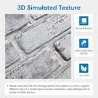 COMSTICKC 3D Whitewash Brick Wall Panel Peel and Stick, DIY UrltraLight PVC - Image 3