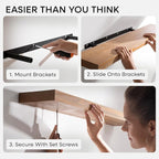 Homeforia 30 inch Golden Oak Floating Shelf, High End Solid Real Wood 30inch - Image 5