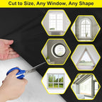 FADOTY 100% Blackout Curtains, Portable Black Out Window Cover Film, Cuttable - Image 5