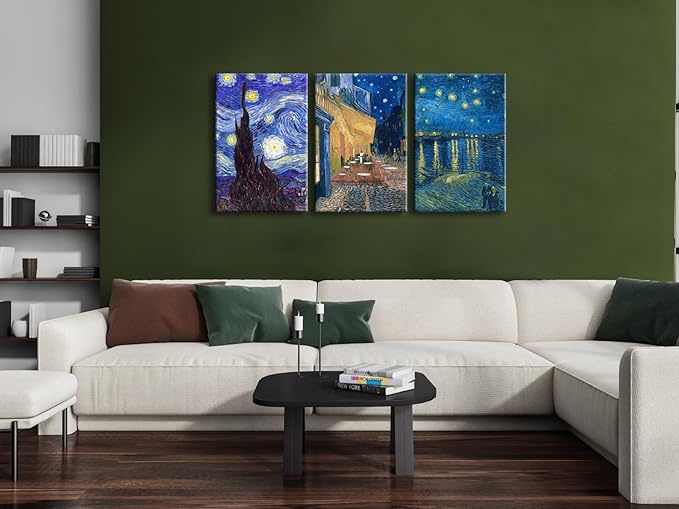 Wieco Art Large 3 Panels Canvas Prints of Vincent Van Gogh Paintings - Image 5