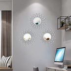 3 Pack Metal Mirrors for Wall Sunburst Wall Mirrors Home Décor Decorative - Image 4