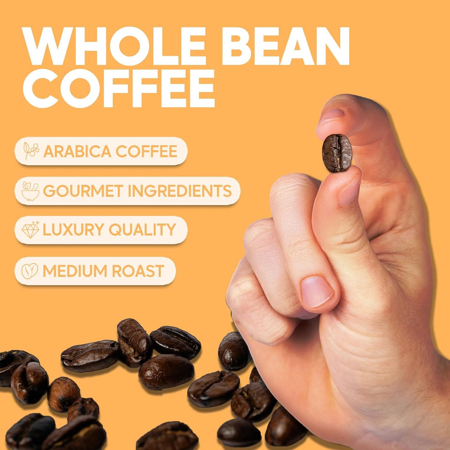 Sarasota Coffee Whole Bean Creme Brulee | Medium Roast Gourmet Flavored Coffee Beans | Low Acid, Mold Free, Specialty Grade Bulk Beans | 5lb (80 oz)