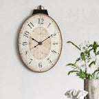 24" H x 18" W Large French Country Oval Wall Clock - Image 6