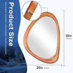 MAGFLERUM Irregular Wall Mirror, 30 * 20 inch Asymmetrical Wood Mirrors - Image 2