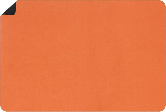 uxcell Silicone Mats for Kitchen Counter, 35.4" x 23.6" Non-Slip Countertop Protector Mat Heat Resistant Coffee Mat Waterproof Table Placemat, Orange