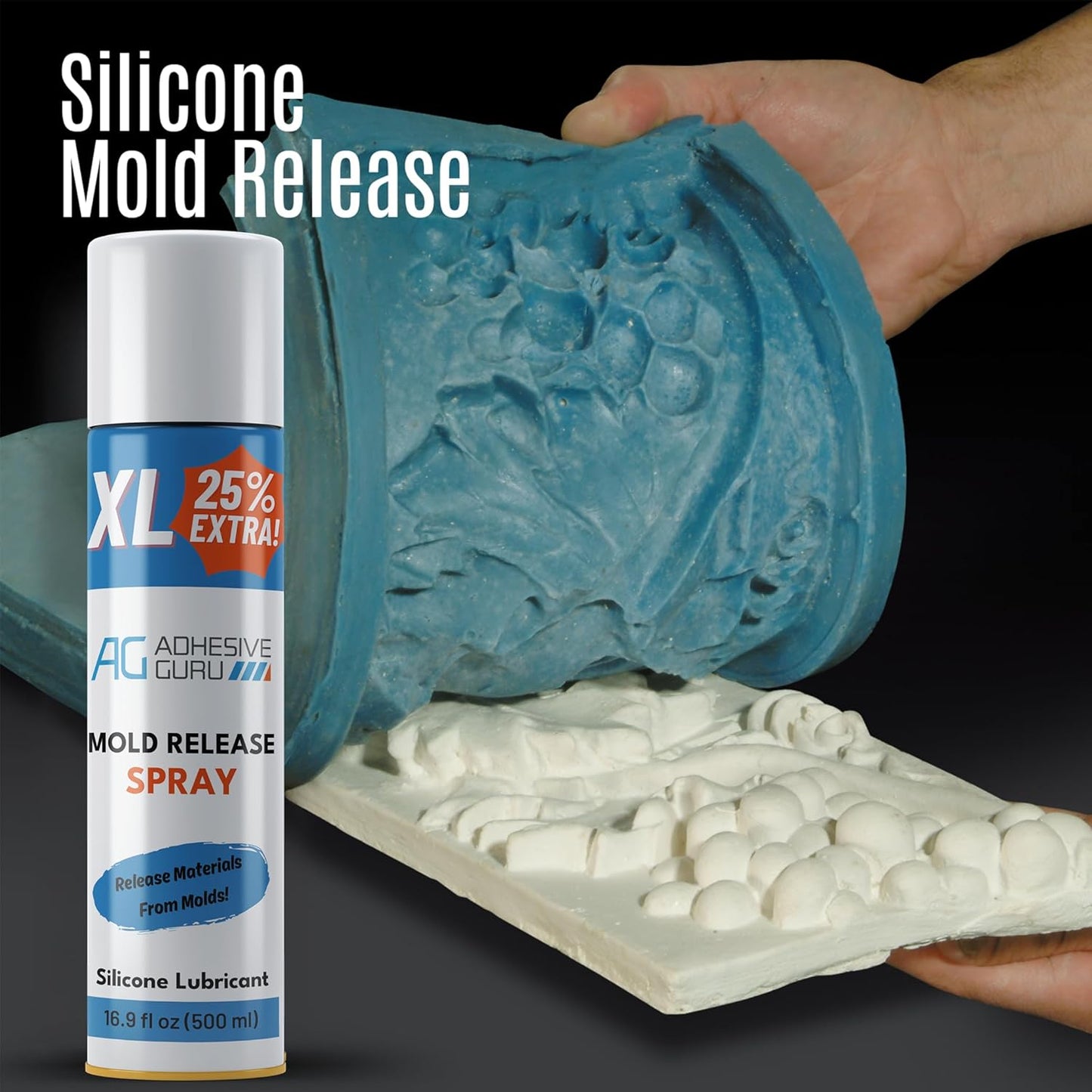 Silicone Mold Release Spray (16.9 fl oz / 500ml) Release Agent for Epoxy Resin, Candle & All Molds | Smooth, Non-Stick Lubricant for Easy Removal