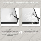 LOAAO 72X36 Inch Black Metal Framed Bathroom Mirror - Image 7