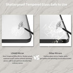 LOAAO 30X36 Inch Black Metal Framed Bathroom Mirror - Image 6