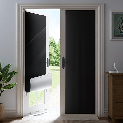 18" W x 78" L 100% Blackout Curtains, Total Darkness No-Drill Black Out Window by ZELMINE