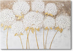 JolyWell White Hydrangea Flower Wall Art, hand-painted Large Canvas Wall Art - Image 8