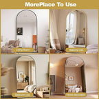 Prywot Arched Full Length Mirror, Modern Full Body Mirrors - Image 8