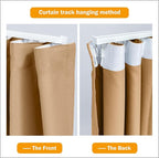 Hoeflife Room Divider Curtains Blackout Floor to Ceiling Curtain - Image 5